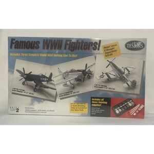 NEW IN STILL SEALED BOX 1994 TESTORS 1/48 (3) WW2 Fighters Model Kit Value Pack